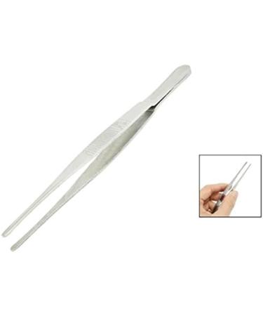 GADULU 5.5 Silver Tone Stainless Steel Round Tip Tweezers - Precision Tweezers for Eyebrow Craft & Beauty | International Shipping Available - Buy Online on SooperMarket.com