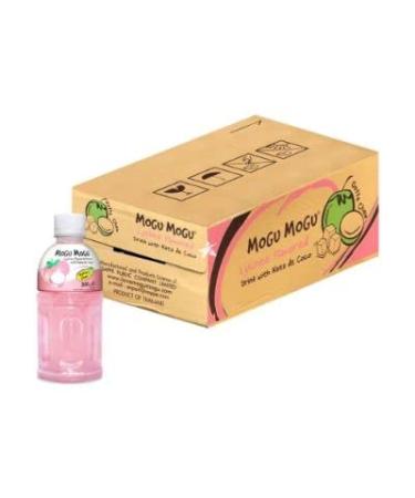 Mogu Mogu Lychee Flavoured Drink with NATA de Coco (Gotta Chew) | On the Go Drink | Jelly Texture | Refreshing Taste | No Added Preservatives and Colours | 320ml x 24 Bottles
