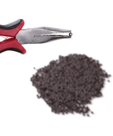 Vlasy Silicone Lined Nano Rings Beads for Hair Extensions - Brown (600pcs) - Buy Online on SooperMarket.com