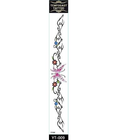 4PCS Waterproof Temporary Belly Button Tattoo Stickers - Butterfly & Flower Design for Women, Girls, and Teens - Buy Online on SooperMarket.com
