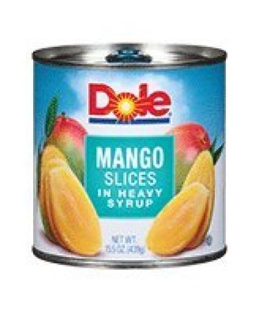 Dole Mango Slices in Heavy Syrup 15.5oz Can (Pack of 6)