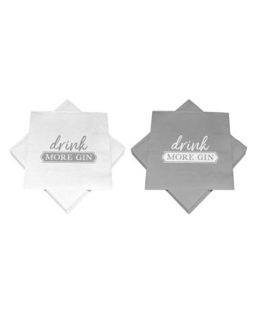 150 cocktail napkins 3-ply 25x25cm Drink more Gin