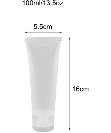 12 Pack Refillable Transparent Cosmetic Sample Bottles - 100ml Travel Makeup Containers with Hinged Lid - Perfect for Sample Storage - Buy Online on SooperMarket.com