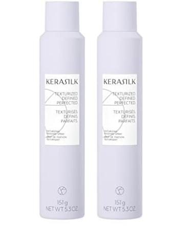 KERASILK Texturizing Finishing Spray | Flexible Hold | Creates Natural Texture Volume & Body | Anti Humidity Effect | With Heat Protection Pack of 2