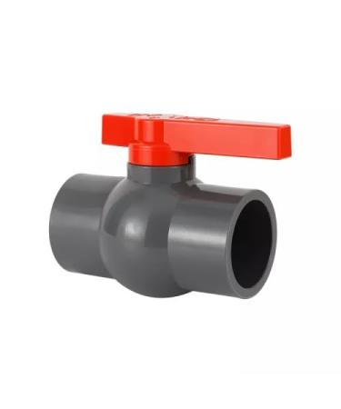 Pondlife PVC Kugelhahn Without Mother 40mm shut-off tap with 2 adhesive muffles for gluing with PVC pipes for pool and pond construction aquaristics inner diameter 40mm
