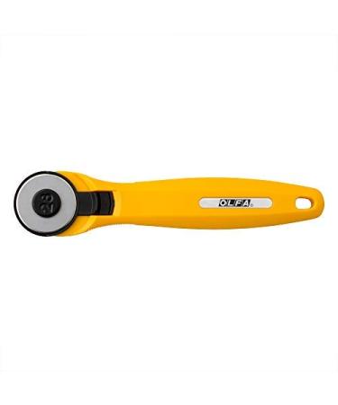 OLFA 28mm Quick-Change Rotary Cutter (RTY-1/C) - Rotary Fabric Cutter w/ Blade Cover for Quilting, Sewing, Crafts, Replacement Blade: OLFA RB28-2