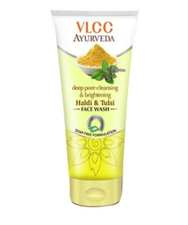 VLCC Ayurveda Deep Pore Cleansing & Brightening Haldi & Tulsi Facewash 100ml (Pack of 2 50ml)