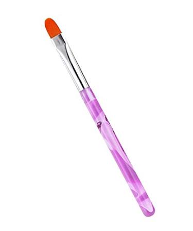 Gel brush rounded bristle.Plastic hair pink marbled acrylic stem. Size selection or set: all 7 brushes in the set nail art brush nails gel (8)