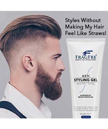 Fragrance-Free Men's Hair Styling Gel 8 oz - pH Balanced & Hypoallergenic for Sensitive Skin - Normal Hold for Hairstyles - Bumps Be Gone - 1 Pack - Buy Online on SooperMarket.com