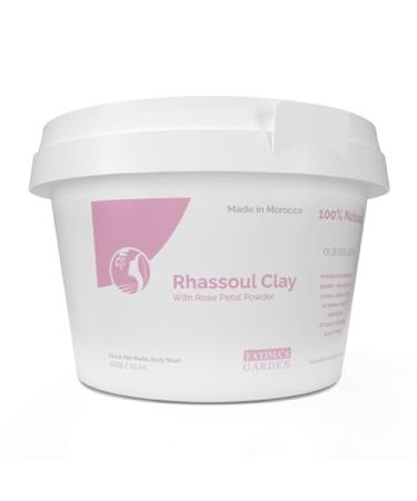 Fatima's Garden Ghassoul Powder with Rose Petals - Rhassoul Face and Hair Mask - 15oz/425g Rose Petals 425.00 g (Pack of 1)