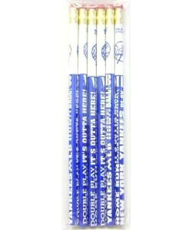 WinCraft MLB New York Yankees Pencil (6 Pack), Team Color, One Size