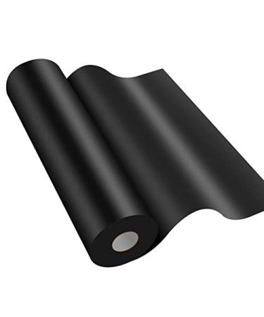 12" x 10ft Heat Transfer Vinyl HTV Rolls Black, Sooez HTV Vinyl for T-Shirt, Iron on Vinyl for Cricut & Silhouette Cameo, Easy to Cut & Weed for DIY Heat Vinyl Design Black 12" x 10ft