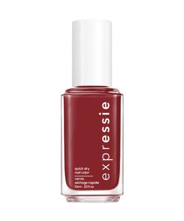 Essie expressie  Quick-Dry Nail Polish  8-Free Vegan  Wine Red  Notifications On  0.33 fl oz