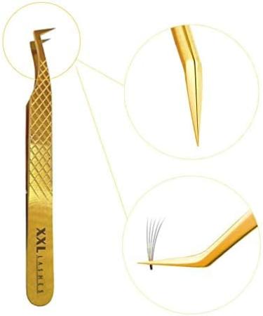 Premium Diamond Tip Precision Tweezers for Eyelash Extensions & 5D Volume Technique - International Shipping - Buy Online on SooperMarket.com