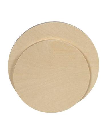 Trekell Wood Art Board Canvas - Baltic Birch Unfinished Round Wood Art Board Panel Planks for Painting Professional Grade Supplies & Materials (6 Diameter - 4 Piece Pack) 6 Round - 4 Pack