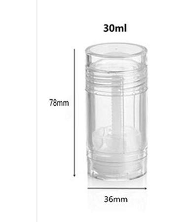 Round Clear Plastic Deodorant Container - Twist Up Stick Tube | Bottom Filling Design - Buy Online on SooperMarket.com