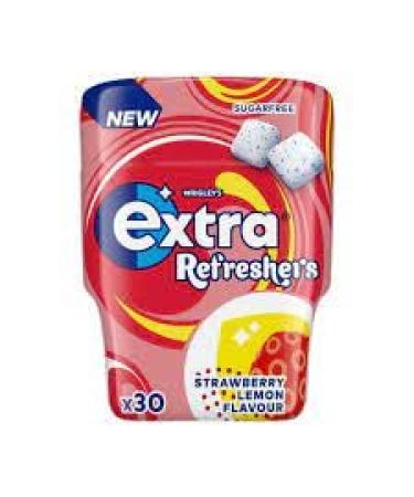 Extra Refreshers Strawberry Lemon Sugarfree Chewing Gum (6 x 30s)