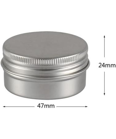 Zeoabsy 50pcs 30ml Silver Aluminum Tins - Empty Screw-Top Containers for Cosmetics Candles & Ointments + Spatulas & Etiquette - Buy Online on SooperMarket.com