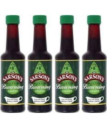 Sarson's Gravy Browning 150ml(Pack of 4) | Rich & Dark | Perfact For Soup Gravy & Meat | Authentic Flavor Enhancer | Ideal for roast dinners stews casseroles