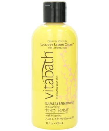 Vitabath Lusciuos Bath and Shower Gel  Lemon Cr me  12 Ounce Lemon 12 Fl Oz (Pack of 1)