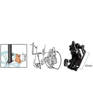 Fat-Cat MTB Bike Mechanical Disc Brake Set - Front & Rear 160mm with Bolts and Cable - TongLi - Buy Online on SooperMarket.com