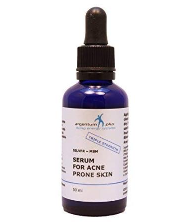 Triple Strength Silver-MSM Serum for Acne Prone Skin 50 ml Dropper/Pipette
