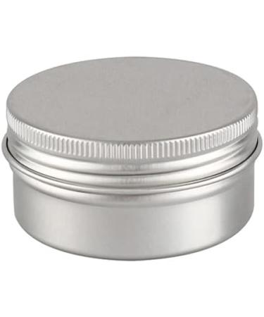 Zeoabsy 10-Piece 50ml Silver Aluminum Tins with Screw Caps - Perfect for Cosmetics Candles Ointments | Includes 5 Spatulas & Etiquette Label - Buy Online on SooperMarket.com