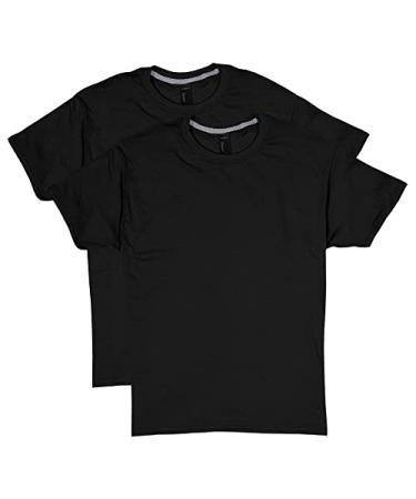 Hanes Men's T-Shirts, X-Temp Men's Performance T-Shirt Pack, Moisture-Wicking T-Shirts, Cotton Blend Tees, 2-Pack X-Large Black