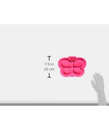 Kushies Siliplate Silicone Suction Plate for Toddlers - Pink Butterfly (Candy) | BPA, PVC & Phthalate Free | Non-Slip Feeding Dish | Dishwasher, Microwave & Oven Safe - Buy Online on SooperMarket.com