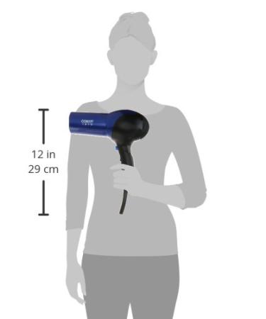 Conair 1875 Watt Turbo Hair Dryer in Blue/Black - Fast Drying Power for Salon-Quality Results - Buy Online on SooperMarket.com
