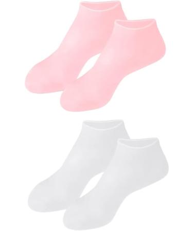 1Pair Moisturizing Socks Overnight Spa Cotton Socks Treatment Intensive Repair Dry Cracked Feet White XL - Buy Online on SooperMarket.com