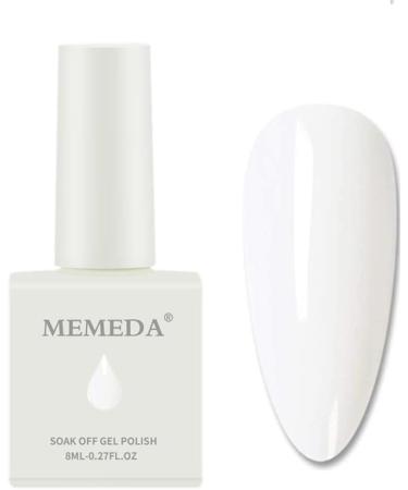 MEMEDA Milky White Nude Gel Nail Polish - 0.27 fl oz | Long-Lasting Formula - Buy Online on SooperMarket.com