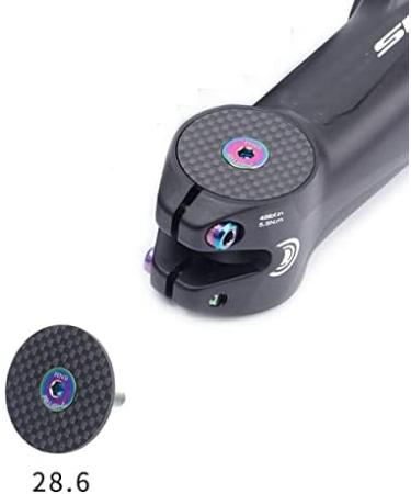 COONIUM 1 1/8 Carbon Fiber Headset Stem Top Cap with Titanium Bolt - Road Bike & MTB - Buy Online on SooperMarket.com