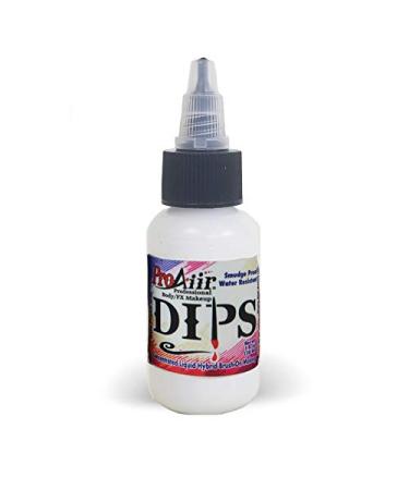 Face Painting Makeup - ProAiir Water Resistant Brush On DIPS - 1 oz (30ml) White