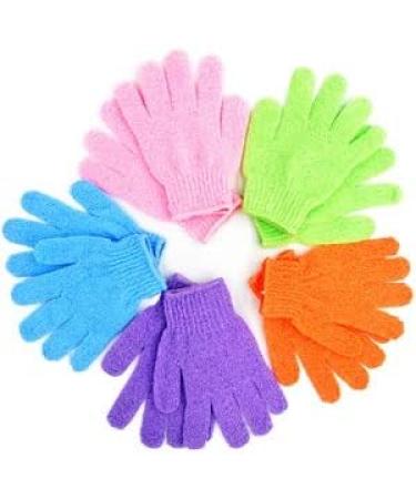 10PCS Exfoliating Bath Gloves for Men and Women - Natural Mitts for Soft and Healthy Skin | 5 Pairs AOLANS Shower Gloves - Buy Online on SooperMarket.com