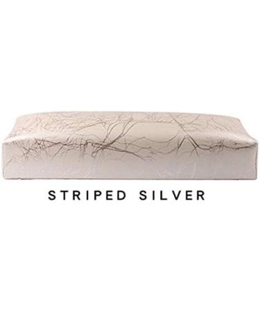2Pcs Manicure Hand Pillow Pu Leather Hand Rest for Cushion Nail Pillow Hand Holder Armrest Rest Manicure Nail Art Accessories Tool - Silver & Gold - Buy Online on SooperMarket.com