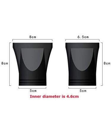 2 PCS/Set Professional Salon Hair Dryer Nozzle Replacement - Black Narrow Concentrator Blow Dryer Attachment - Fits Outer Dia 4.2-4.6cm - Buy Online on SooperMarket.com