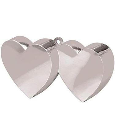 Double Heart Balloon Weight | Silver | Party Decor - Buy Online on SooperMarket.com