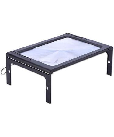 Full-Page Magnifying Glass Hands-Free Large Rectangular 2.5X Magnifier LED Lighted Illuminated Foldable Desktop Portable for Elder Kids - Buy Online on SooperMarket.com