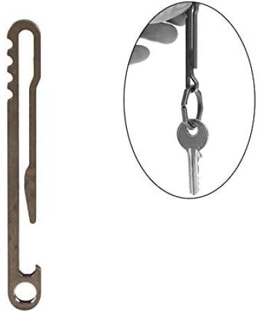 2Pcs Titanium EDC Keychain Bottle Openers | Multi-Functional Belt Clip for Camping & Home - Buy Online on SooperMarket.com
