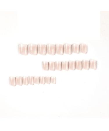 Mouyouglow Press On Nails Short Square Pink Nude Gradient Full Cover Artificial Nails with Glue | Angular Baby Boomer Acrylic Fingernails for Women & Girls - Buy Online on SooperMarket.com