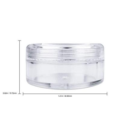50 Clear 5g Acrylic Jars - BPA Free Cosmetic Containers for Makeup, Samples, and More - Buy Online on SooperMarket.com