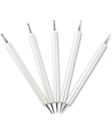 Norhogo 5 pieces Nagel-Punkierstift set embossing stift set double-sided puncture set puncture tool nail art pens nail polish manicure point-nail art tool set for DIY nail design