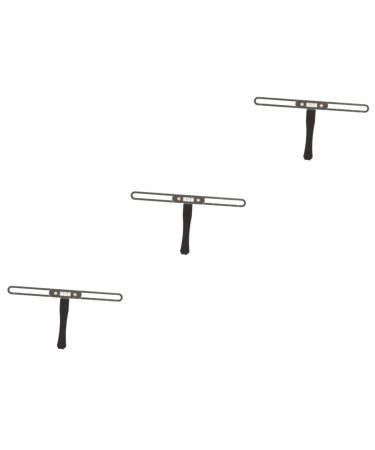 Baluue 3pcs Silver Eyebrow Stencil Roller Brow Measuring Tool Eyebrow Measuring 13.5x7.1cmx3pcs Silverx3pcs