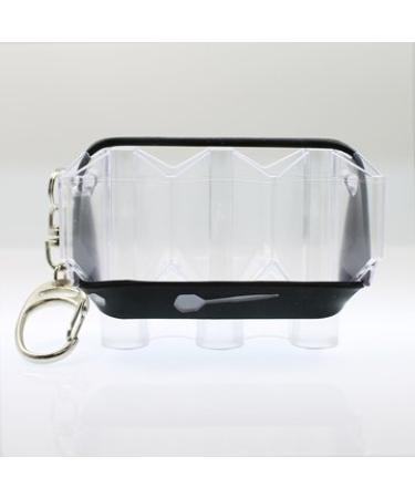 LSTYLE Dart Flight Case: Krystal Flight Case with Wristband - Holds One Set of Extra Dart Flights Clear