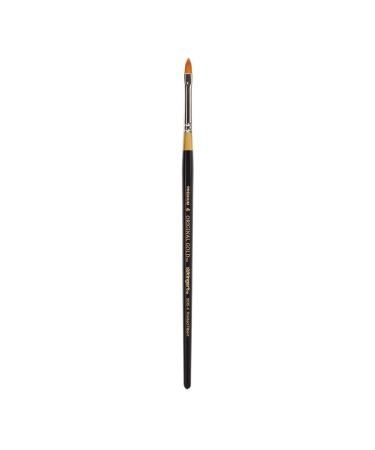 KINGART Original Gold 9515-4 Pointed Filbert Series, Premium Golden Taklon Multimedia Artist Brushes 4 Black & Gold