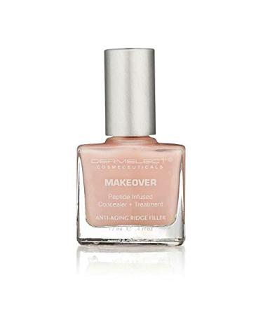Dermelect Makeover Ridge Filler - Nail Base Coat with Keratin Peptides, Pentavitin & Vitamin B5 - Hydrating, Strengthening, and Concealing Treatment for Nail Ridges, Yellowing, Dryness - 0.4 oz - Buy Online on SooperMarket.com