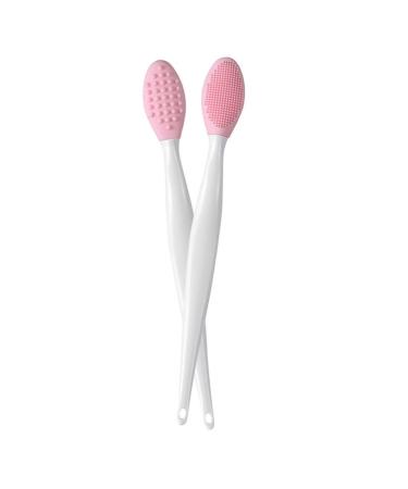 Silicone Lip Brush Double Sided Nose Scrubber Soft Manual Blackhead Cleaner 2PCS Silicone Lip Brush