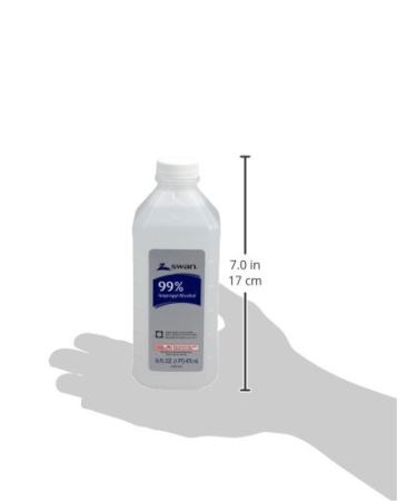 Swan Isopropyl Alcohol 99% - 16 oz Pint | Top-Quality Disinfectant - Buy Online on SooperMarket.com