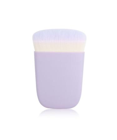 Bling Toman Flat Contouring Kabuki Brush for All Face Makeup & Foundation for Liquid Cream and Powder Face Makeup with Easy Grip Handle of Morandi Color (Purple Brush)